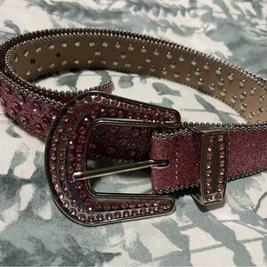 Glamorous Pink Studded Belt